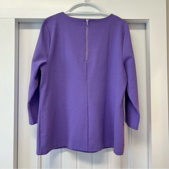 Talbots Lavender Ribbed Blouse Size XL - Picture 3 of 5